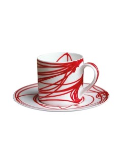 Чашка с блюдцем кофейная 100 мл FIL ROUGE NODI Taitu