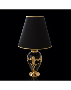 Лампа Морава черная с золотом керамика Nobrand