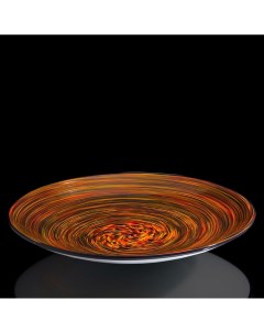 Блюдо интерьерное Milan Glass оранжевая 48x48 см Evans atelier