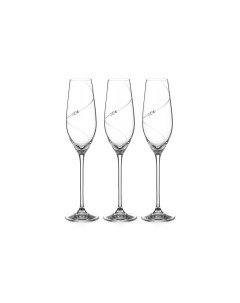 Набор бокалов для шампанского Силуэт 0 21 л 6 шт Diamante