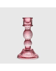Подсвечник Glass розовый стекло 8x8x15 5 см Anhua