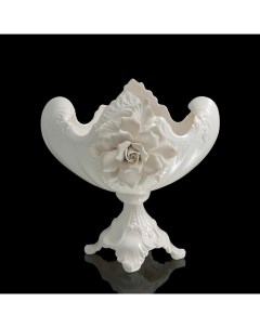 Ваза для конфет White Rose белая 25х35х35 см Mezzaluna