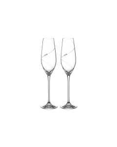 Набор бокалов для шампанского Силуэт 0 21 л 2 шт Diamante