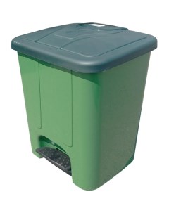 Контейнер бак мусорный 25л с педалью зеленый Nobrand