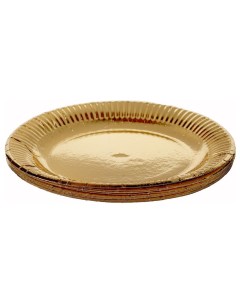 Набор одноразовых тарелок 414543 Золотистый Bibo