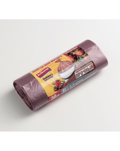 Пакеты для мусора ароматизированные Клубника в шоколаде серо розовые рулон 30 л 20 шт Nobrand