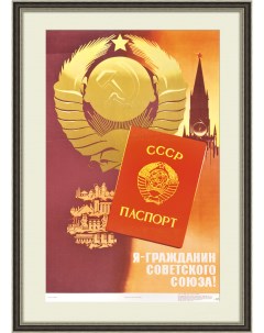 Паспорт СССР Я гражданин Советского Союза Большой плакат Rarita