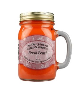 Свеча большая в стеклянной банке Свежий персик Fresh Peach Our own candle company