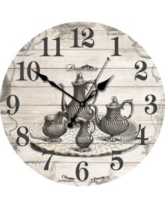 Часы настенные часы из дерева 02 004 Чаепитие Династия