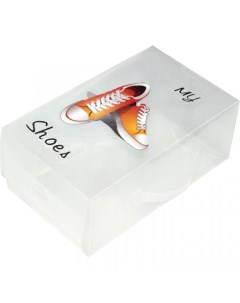 Коробка для обуви 8 5 л прозрачный с принтом Рыжий кот