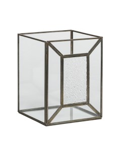 Подсвечник фонарь прозрачно бронзовый стекло металл 17 х 17 х 21 5 см P.m. overseas