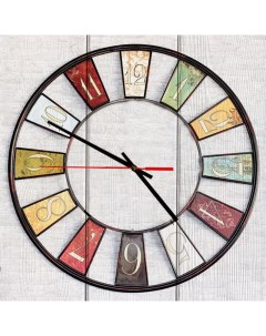 Настенные часы Цветной циферблат 50 х 50 см Дом корлеоне