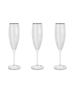 Набор бокалов для шампанского Пиза серебро 0 15 л 6 шт Same decorazione