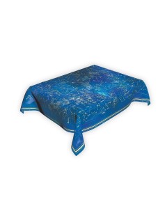 Скатерть непромокаемая Карта Звёздное Небо синяя 220 145 см Globusoff