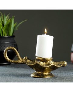Подсвечник Лампа золото 6х7х15см Хорошие сувениры