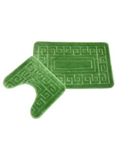 Комплект ковриков для ванной Фремонт Стронг Бэк 60х100 60х50 версаче зелёный Cleopatra