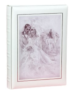 Фотоальбом свадебный Холст на 300 фото 10х15 см кармашки книжный переплёт Climax