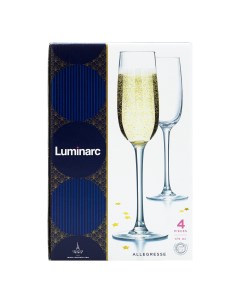 Бокалы Allegresse для шампанского стекло 175 мл 4 шт Luminarc