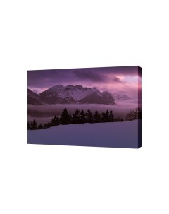 Картина на холсте на стену Зима в горах 50х70 см Сити бланк