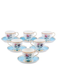 Чайный набор на 6 персон Цветок Неаполя Fiore Napoli Pavone
