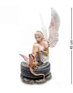 Статуэтка Ангел на автошине с драконом GA 85 Euro artista