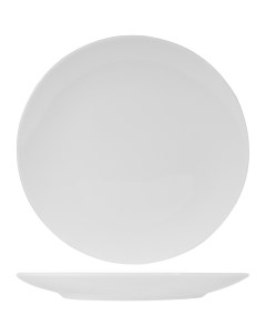 Тарелка мелкая без борта 260х260х27мм фарфор белый Kunstwerk