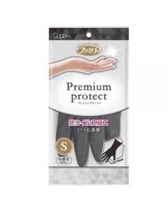 Family premium protect перчатки виниловые чёрные внутри розовые s St