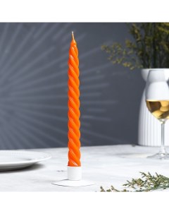 Свеча витая 2 3х 24 5 см 5 ч 50 г оранжевая Омский свечной