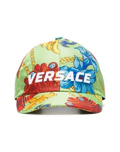 Versace бейсбольная кепка с вышивкой логотипа и принтом Versace