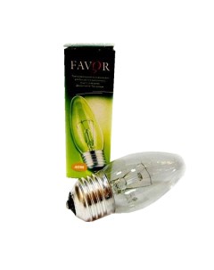 Лампа накаливания Favor Е27 40 Вт свеча прозрачная Nobrand