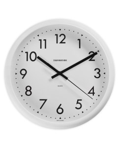 Часы настенные серия Классика плавный ход 24 5 х 5 5 см белые Troyka