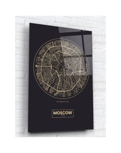 Картина на стекле 40x60 Карта Москвы WBR 07 265 04 Artabosko