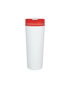 Термокружка Brite пластиковая с двойными стенками 500 мл белый красный Oasis