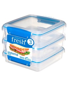 Набор контейнеров для СВЧ Pack Fresh 921643 Синий Прозрачный Sistema