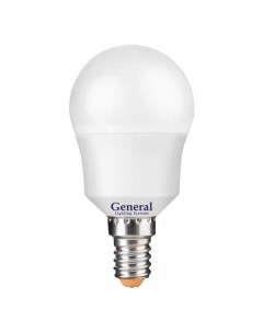 Лампа LED 8W E14 6500К шар General