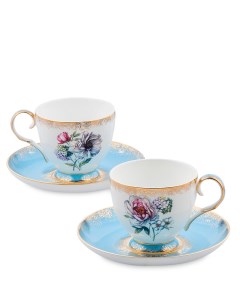 Чайный набор на 2 персоны Цветок Неаполя Fiore Napoli Pavone
