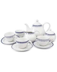 Чайный сервиз на 4 персоны 11 предметов Hyggelyne Синие узоры 158500 Leander