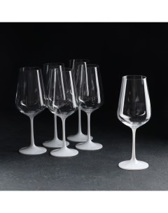 Набор бокалов для вина Сандра 6 шт 450 мл хрустальное стекло Crystal bohemia