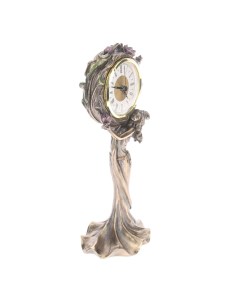 Часы Девушка и лотосы bronze Veronese