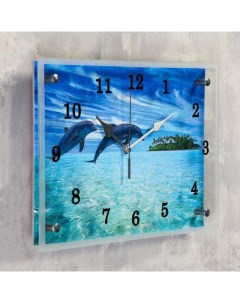 Часы серия Море Дельфины 25х35 см серия Море Дельфины 25х35 см Сюжет
