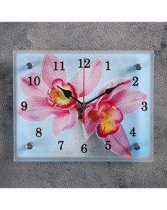 Часы настенные серия Цветы Цветы в вазе дискретный ход 20х25 см Сюжет