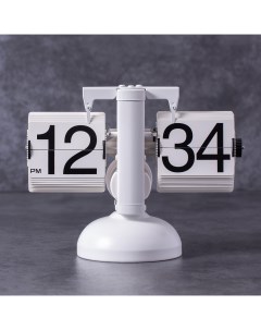 Часы Классические перекидные часы Flip clock 16х21х8 см белые Motionlamps