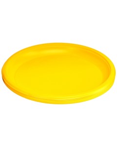 Тарелки одноразовые d170 мм желтые 12 шт Мистерия