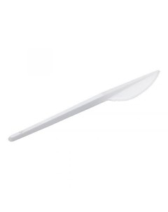 Ножи одноразовые пластиковые белые 16 5 см 100 шт Мистерия