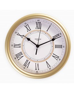 Часы Часы настенные серия Классика плавный ход d 24 5 см бежевые Troyka