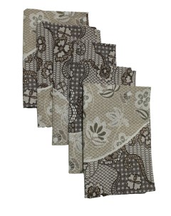 Набор кухонных полотенец из рогожки Пастель 50х70 5 шт Пекс-дизайн