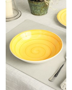 Тарелка суповая 5162632 22 см желтый Coincasa