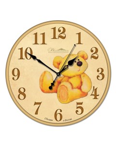 Часы настенные часы из стекла 01 009 Медвежонок Династия