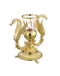 Стакан настольный хрусталь декор золото Luxor 26216 Migliore