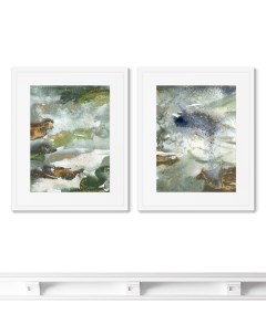 Набор из 2 х репродукций картин в раме Storm over the river Размер каждой 42х52см Картины в квартиру